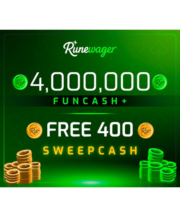 Runewager 4000000 Fun Cash + FREE 400 Sweep Cash Key GLOBAL